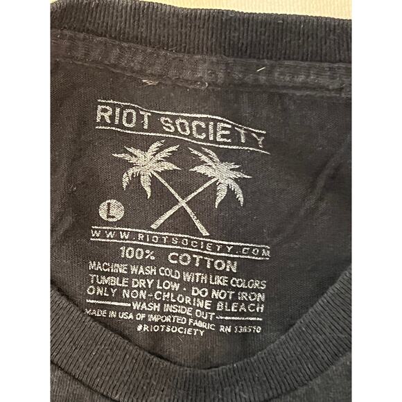 Riot Society Melting Smiley Face T-Shirt Mens L - Picture 4 of 4